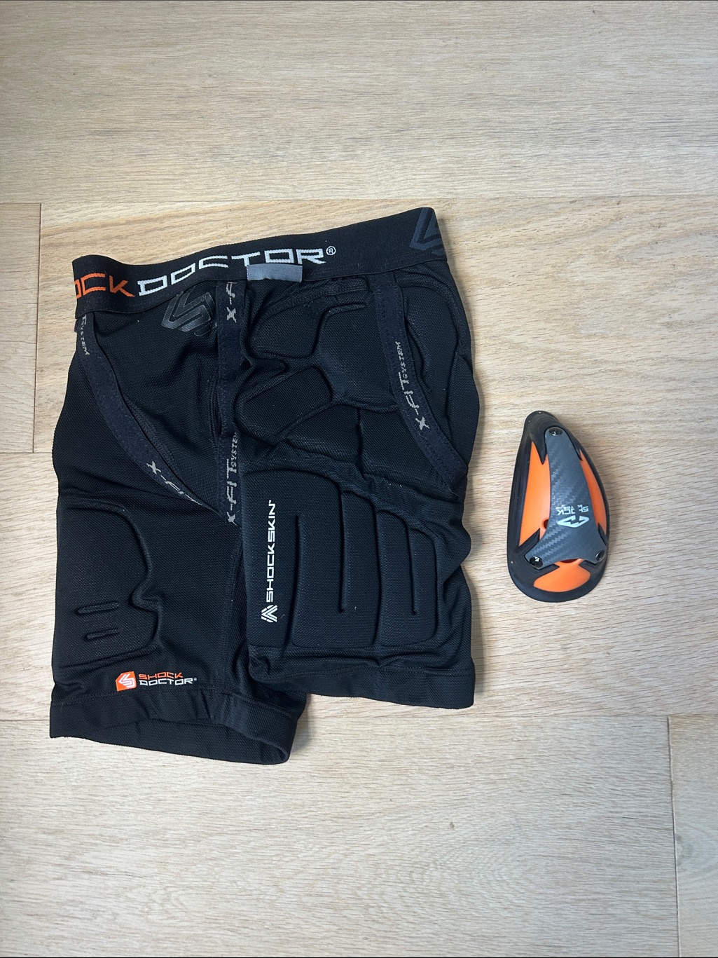 Shock Doctor Padded Compression Shorts With Cup For Football Or Lacrosse